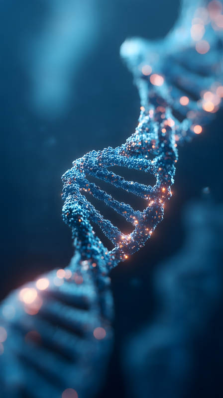 DNA双螺旋结构特写图片