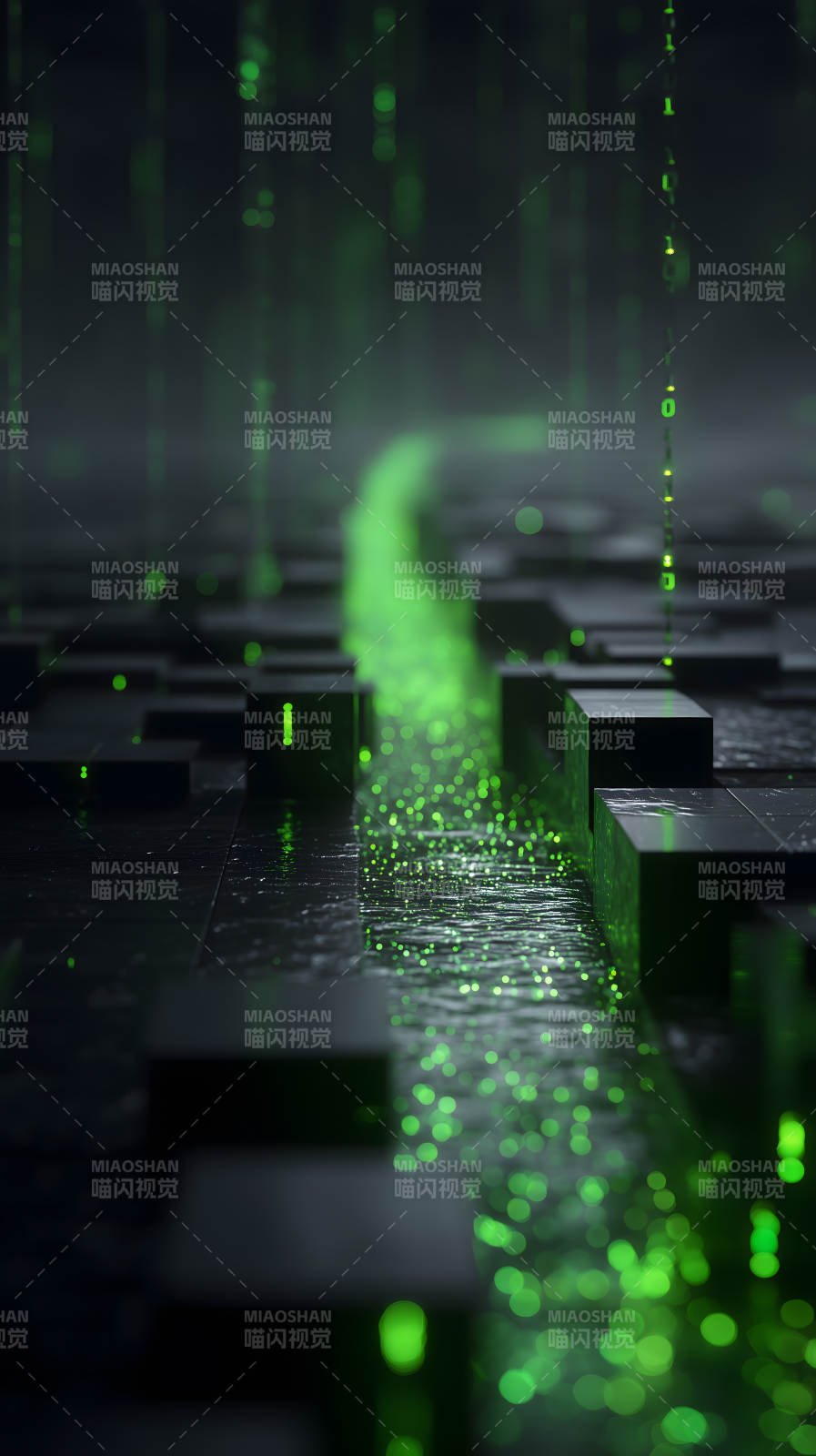 数字代码流光溢彩图片