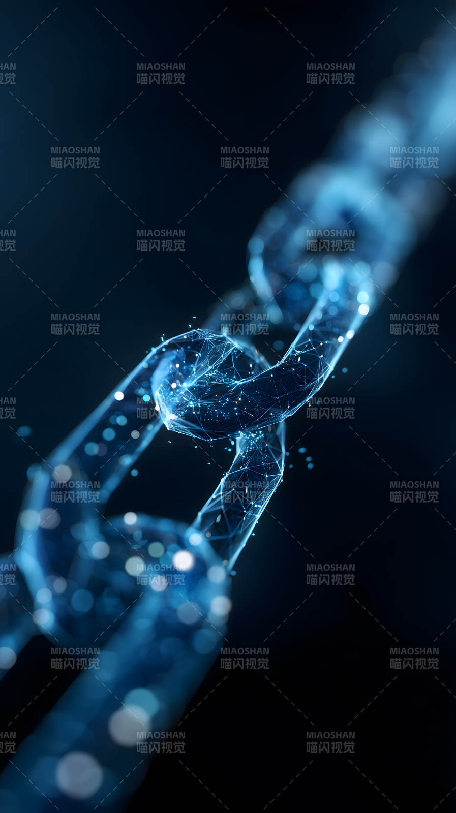 蓝色链条科技感十足图片