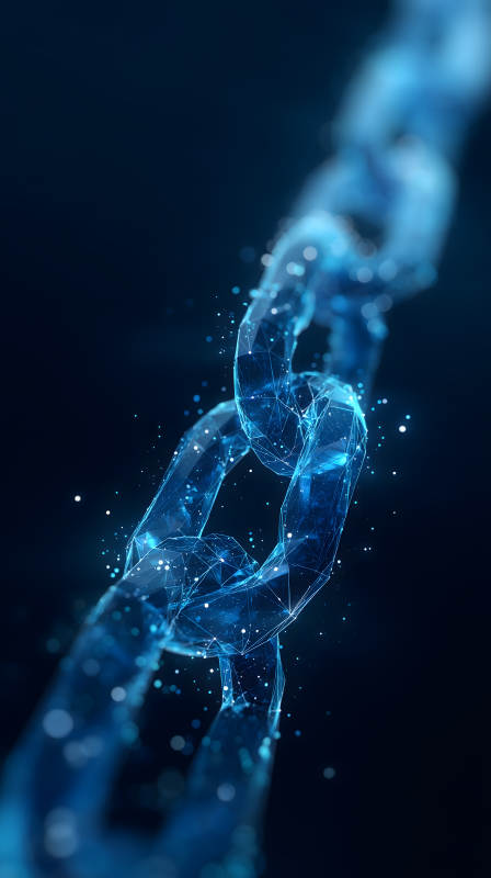 蓝色链条科技感十足图片