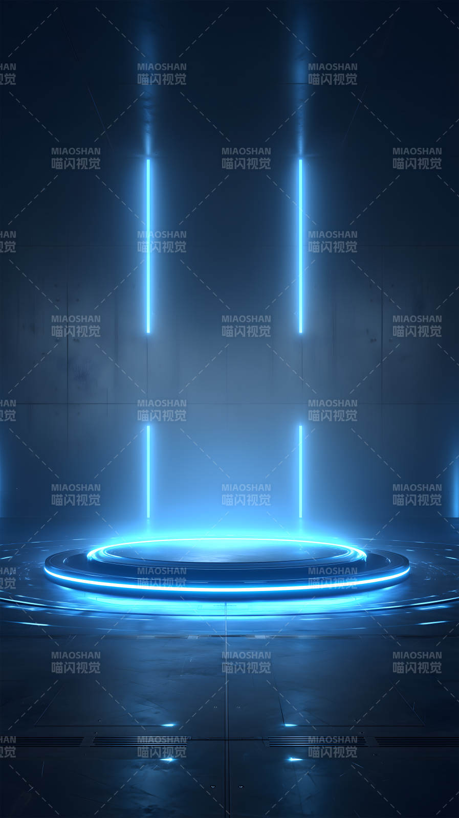 未来科技展台霓虹光图片