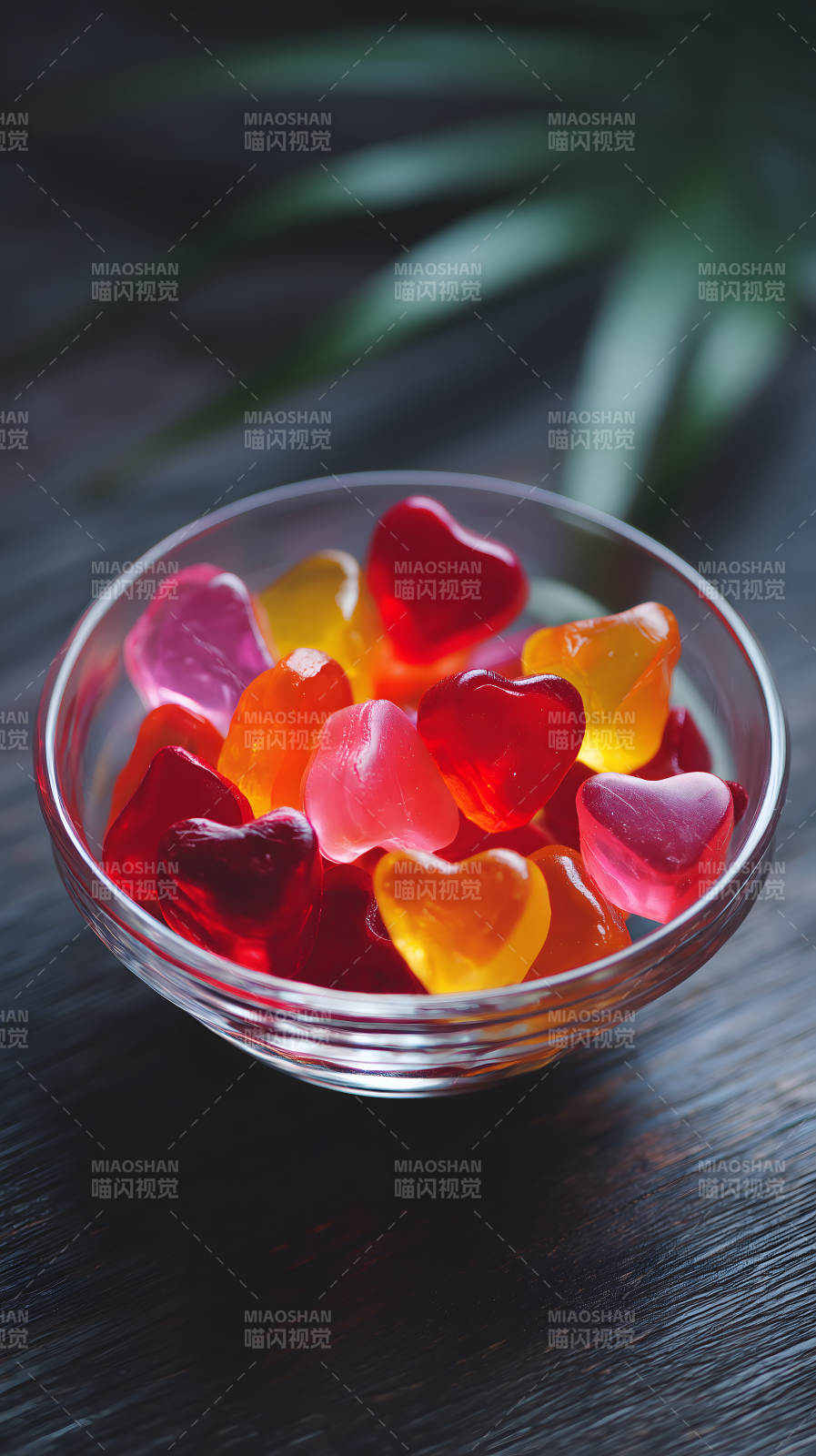 心形软糖的诱人特写图片