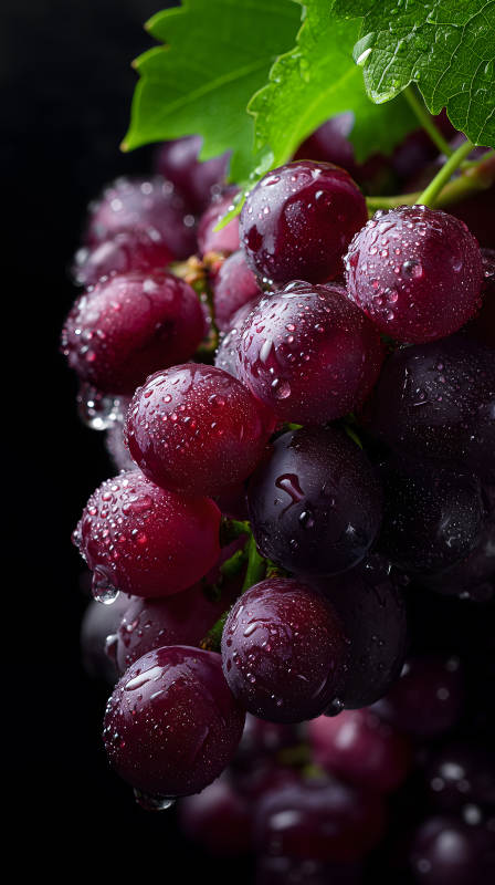 红葡萄特写水珠晶莹图片