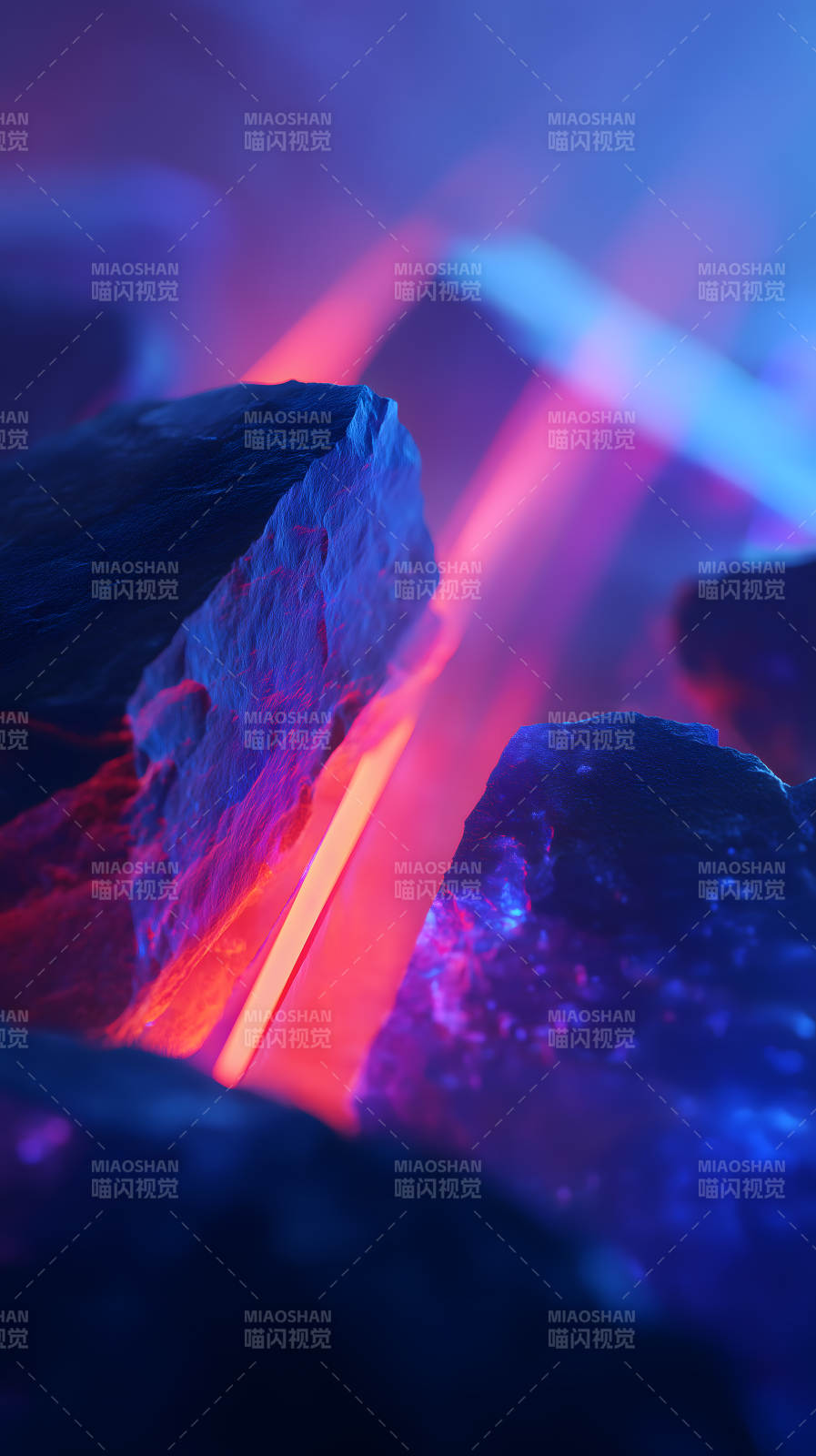 岩石光影绚丽色彩图片