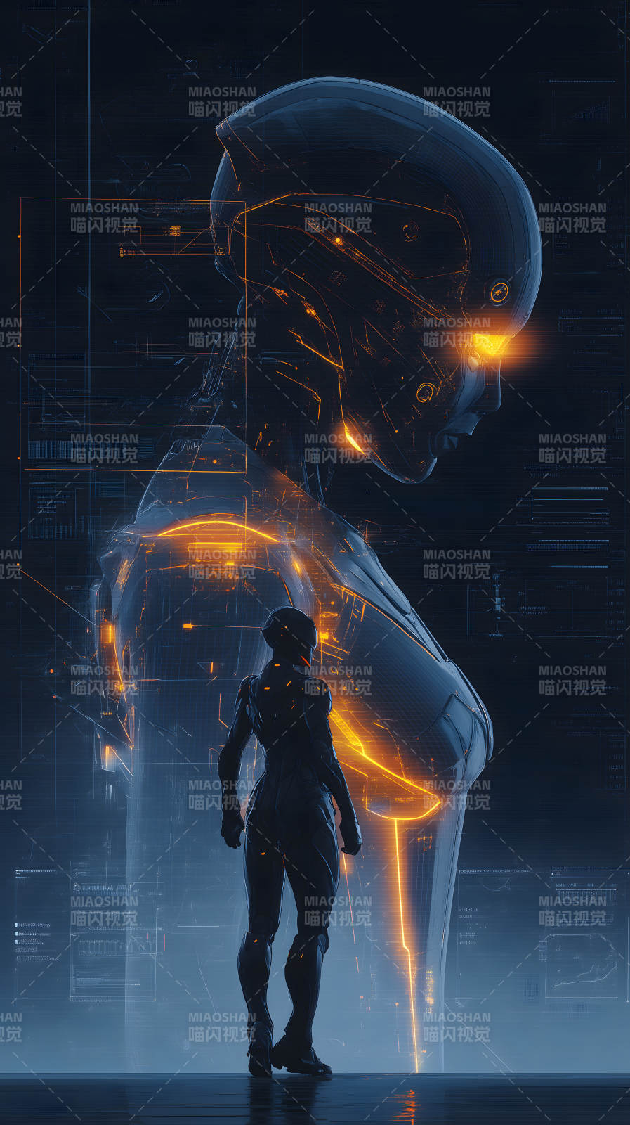 未来科技的女性机器人图片