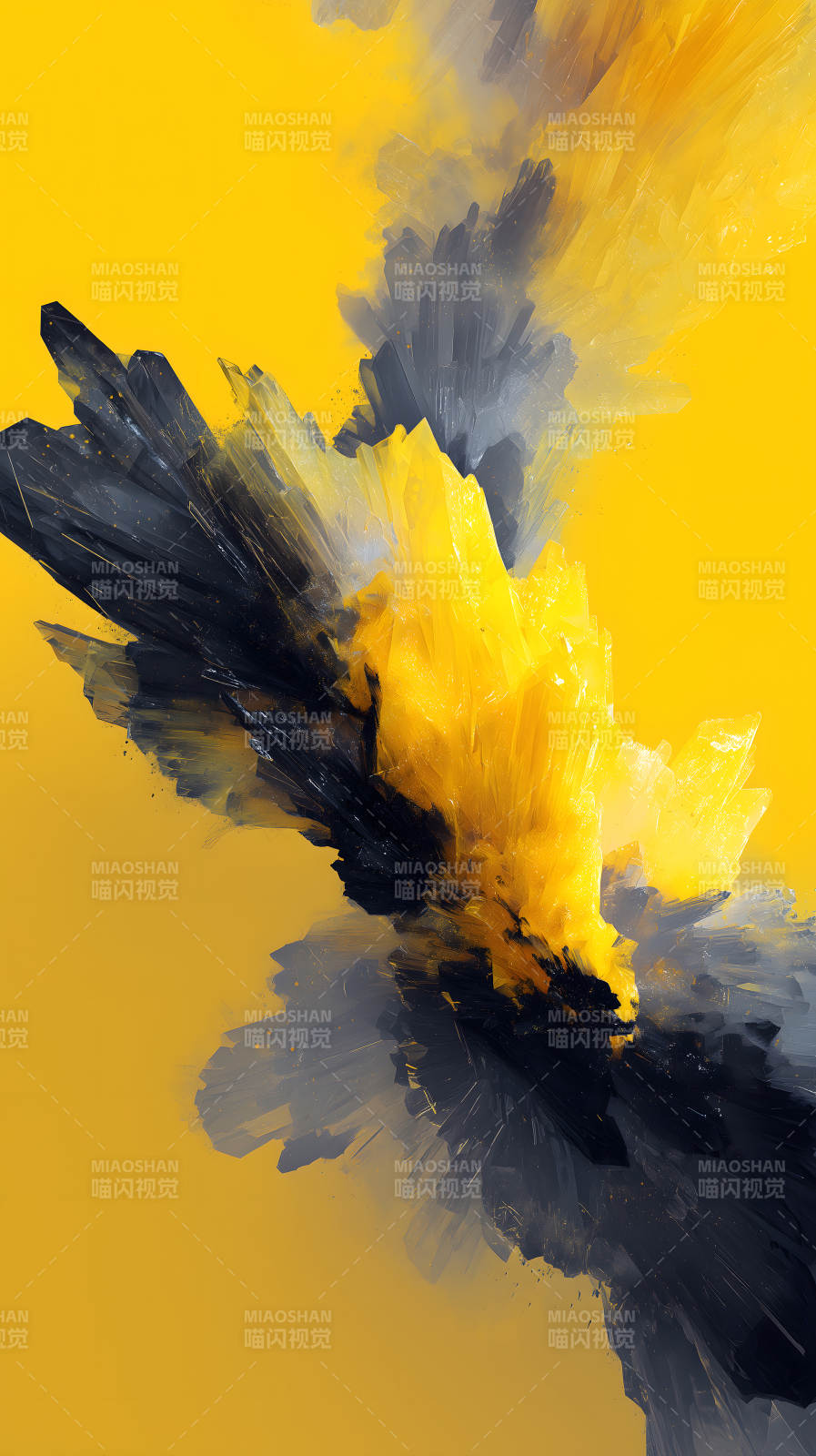 黄黑水晶爆发图片