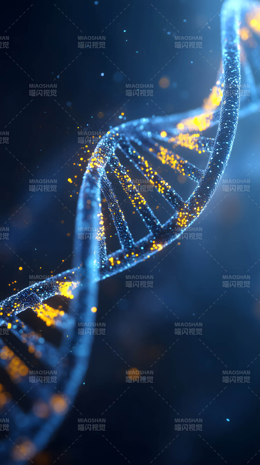 DNA螺旋结构发光图图片