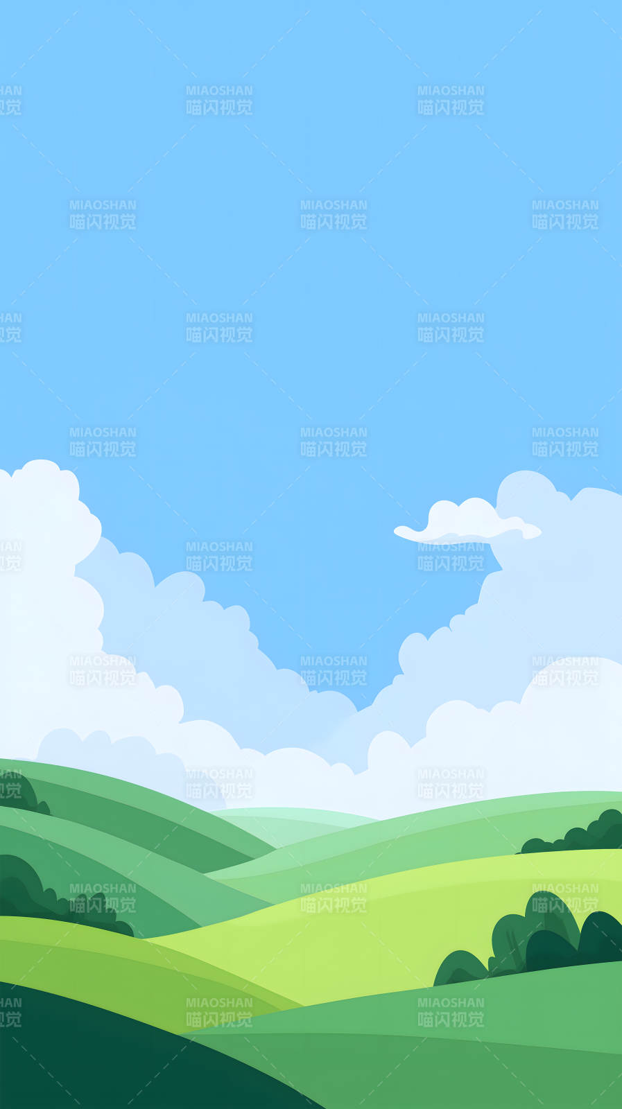 绿野晴空景色图片