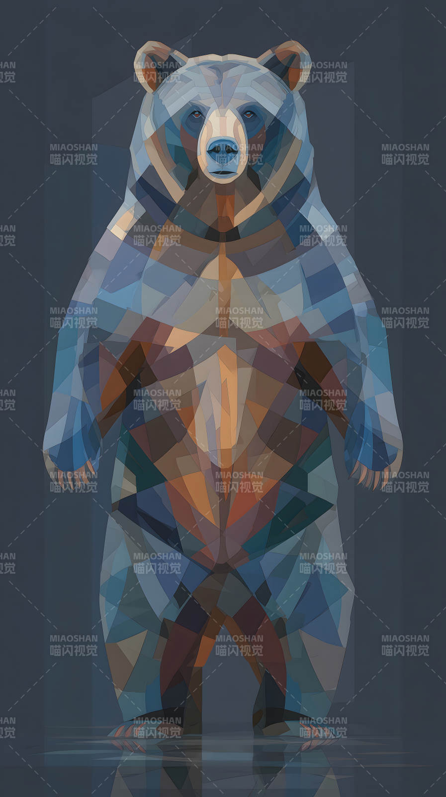 几何熊图像艺术图片