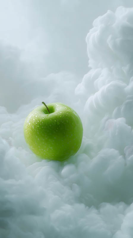 青苹果云海图片