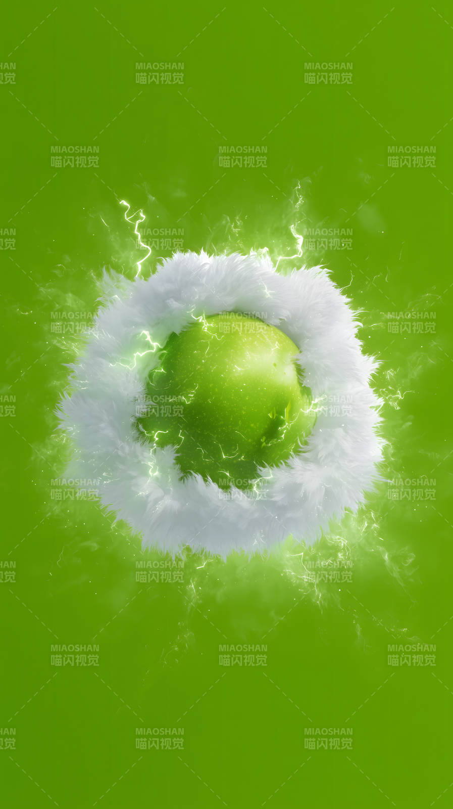 苹果毛圈雷电特效图片