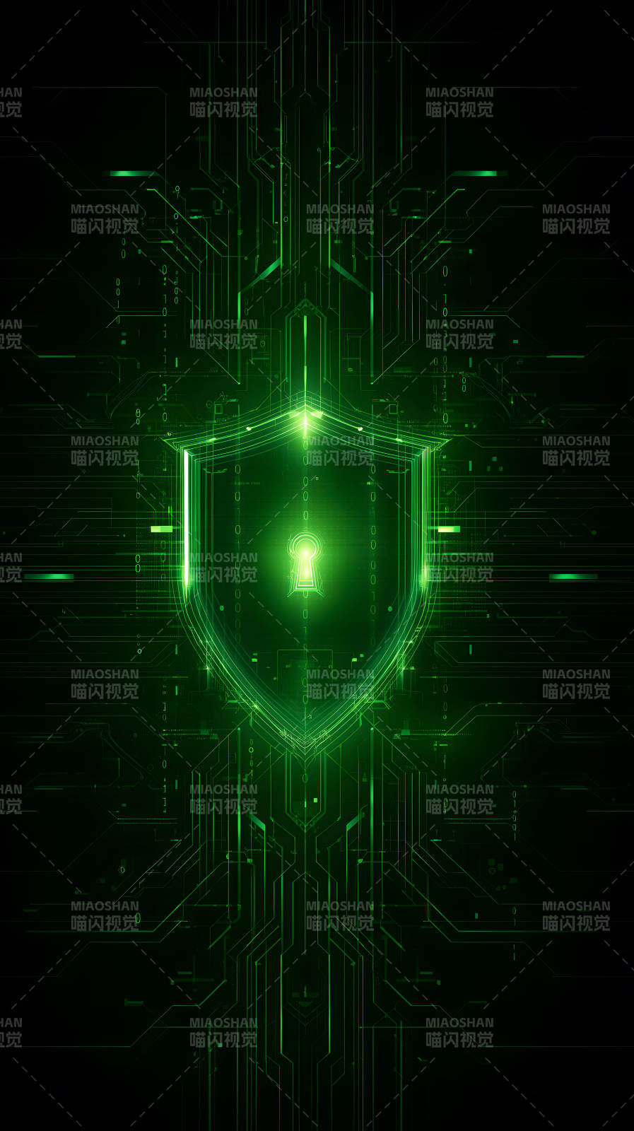 绿色科技安全盾牌图片