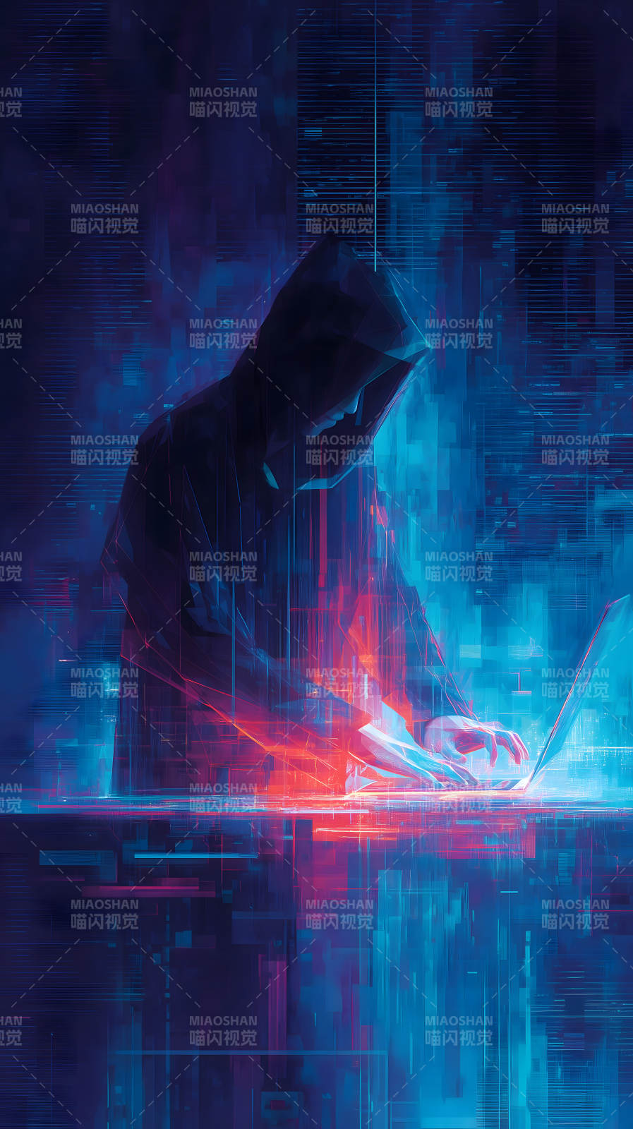 黑客入侵数字世界图片