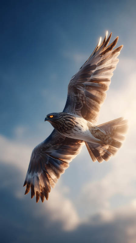 鹰击长空翱翔蓝天图片