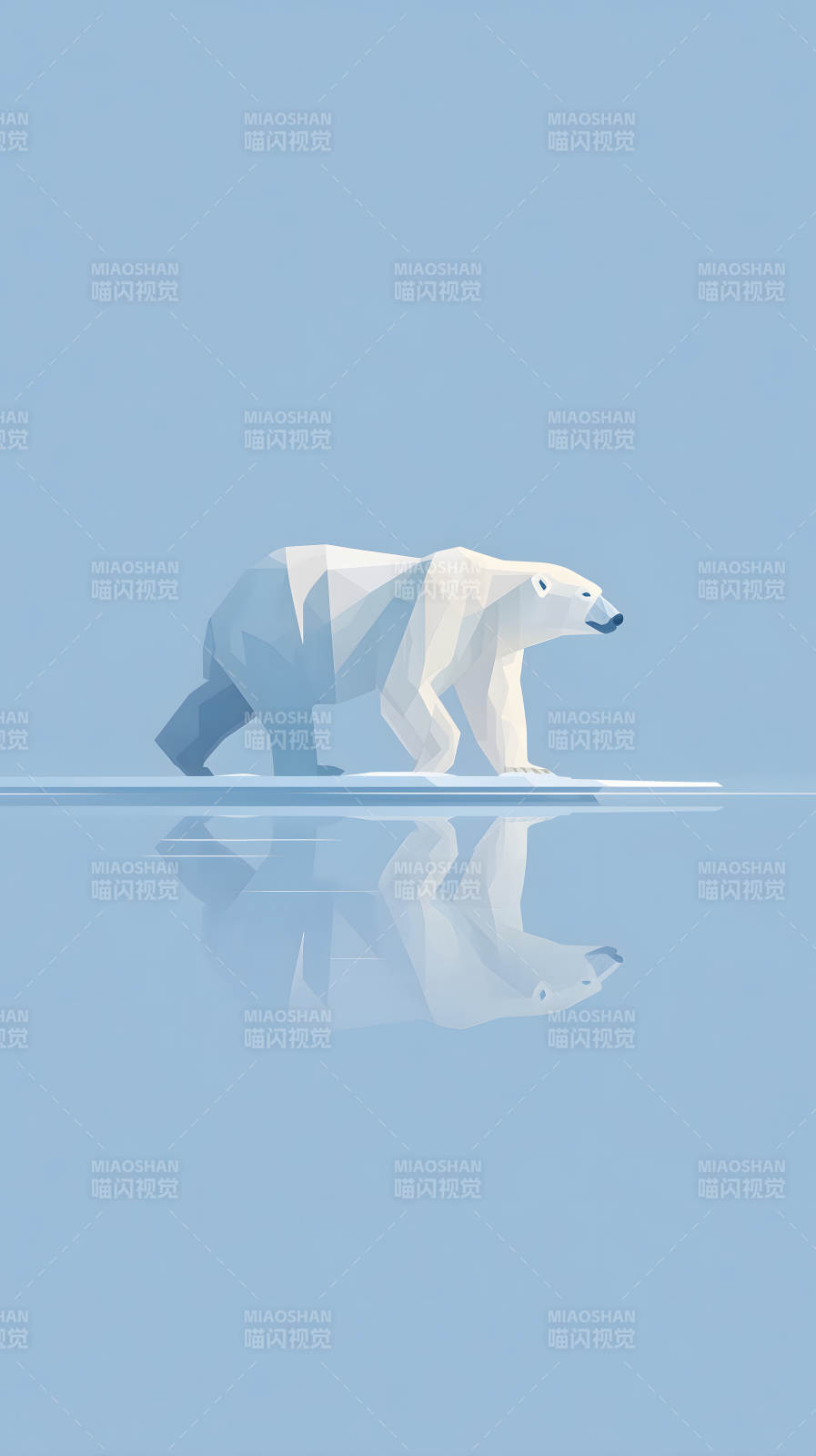 冰面上的极地熊图片