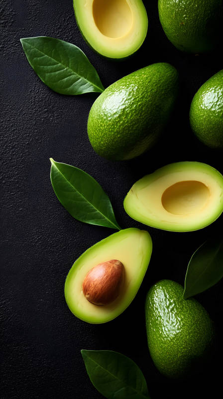 新鲜牛油果特写图片