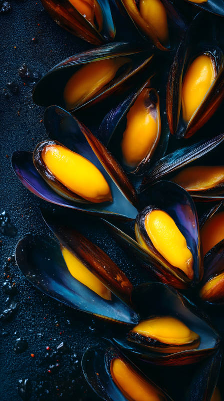 鲜美饱满的青口图片