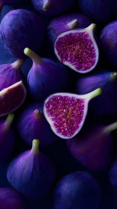 新鲜多汁的无花果特写图片