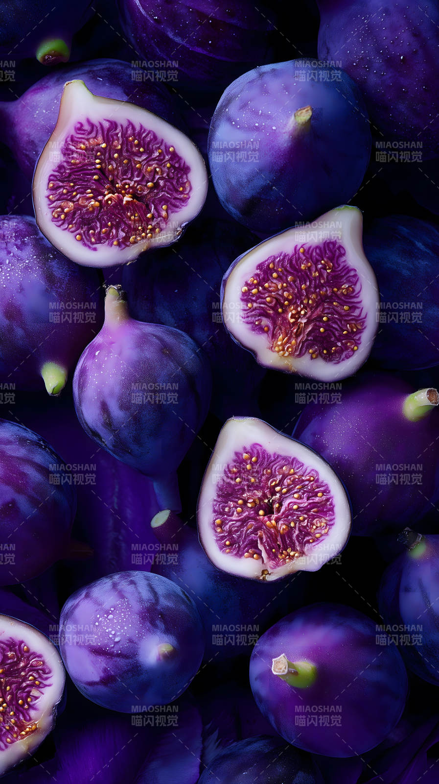 紫色无花果特写图片