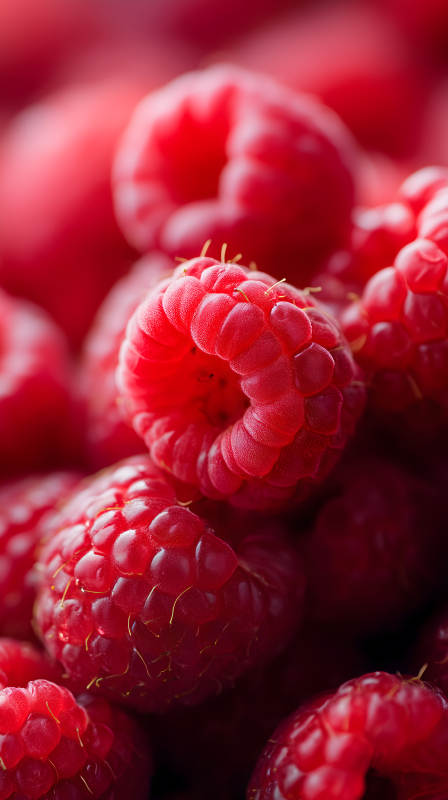 新鲜红莓特写镜头图片