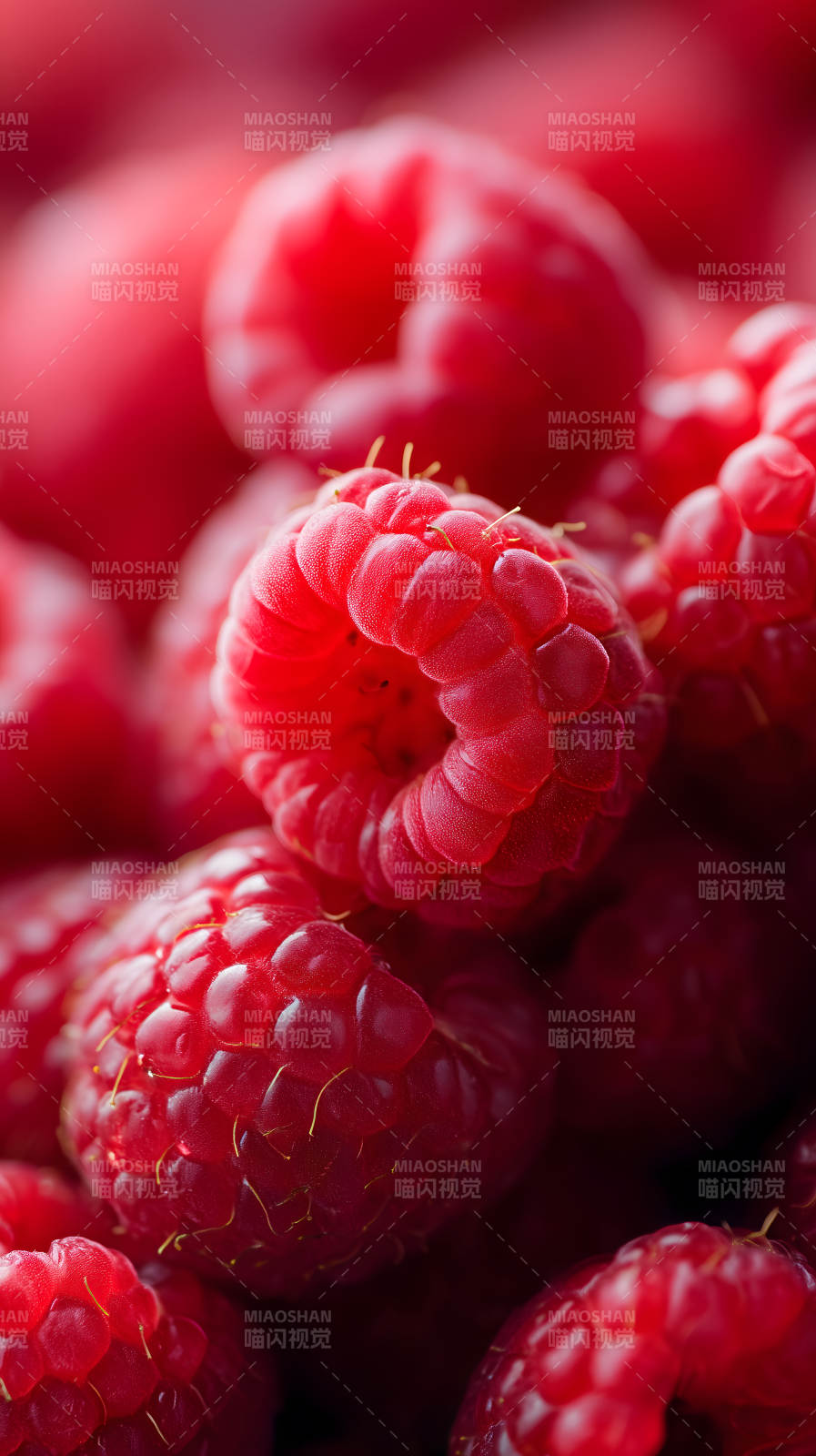 新鲜红莓特写镜头图片