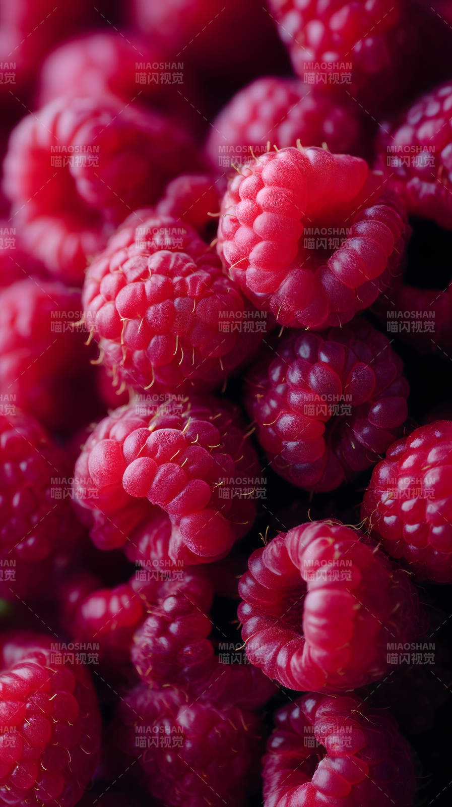 红树莓特写鲜艳欲滴图片