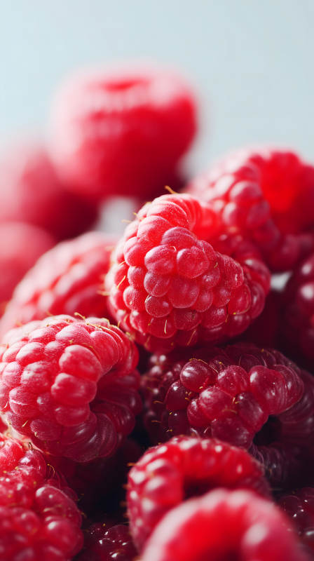 鲜红覆盆子特写诱人图片