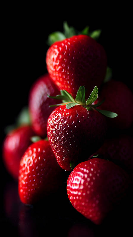 红艳草莓诱人垂涎图片
