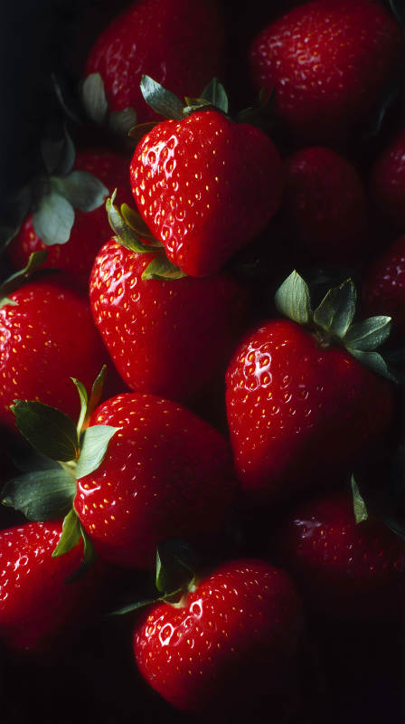 鲜艳草莓特写图片