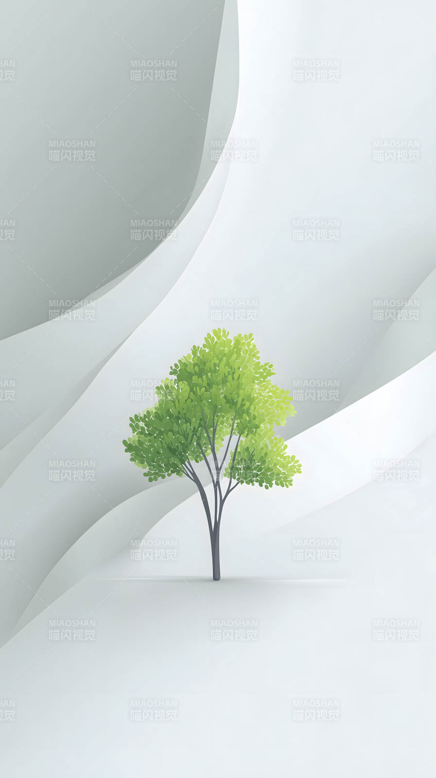 树木风景意境唯美清新图片