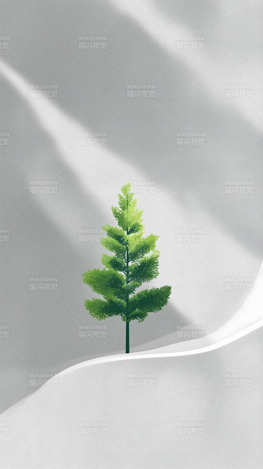 绿树背景墙简洁艺术图片