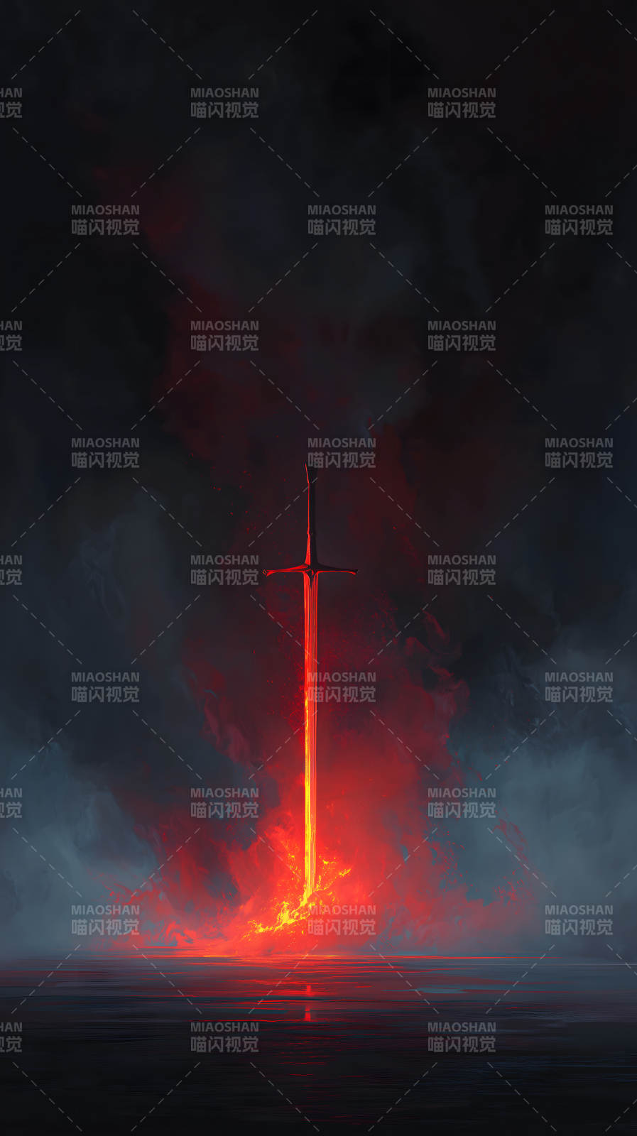 燃烧之剑矗立天地之间图片