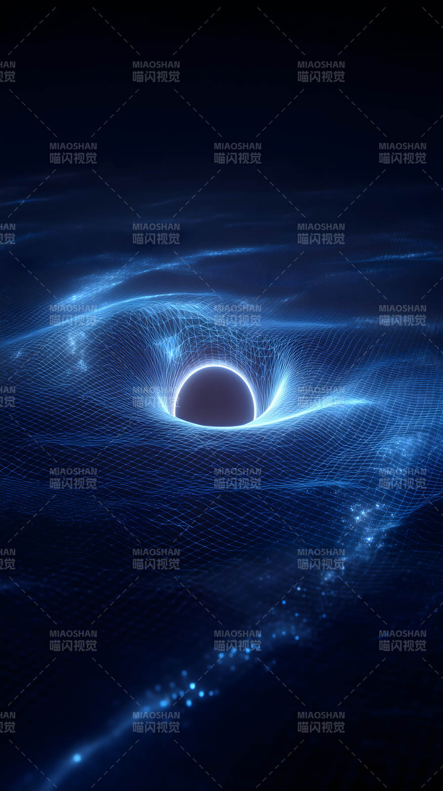 黑洞引力空间扭曲图片