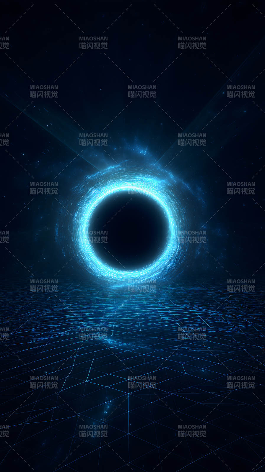 黑洞蓝色宇宙空间图片