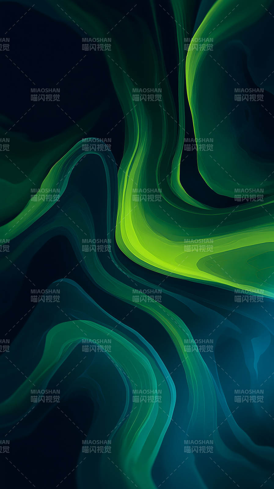 绿色烟雾抽象艺术图片