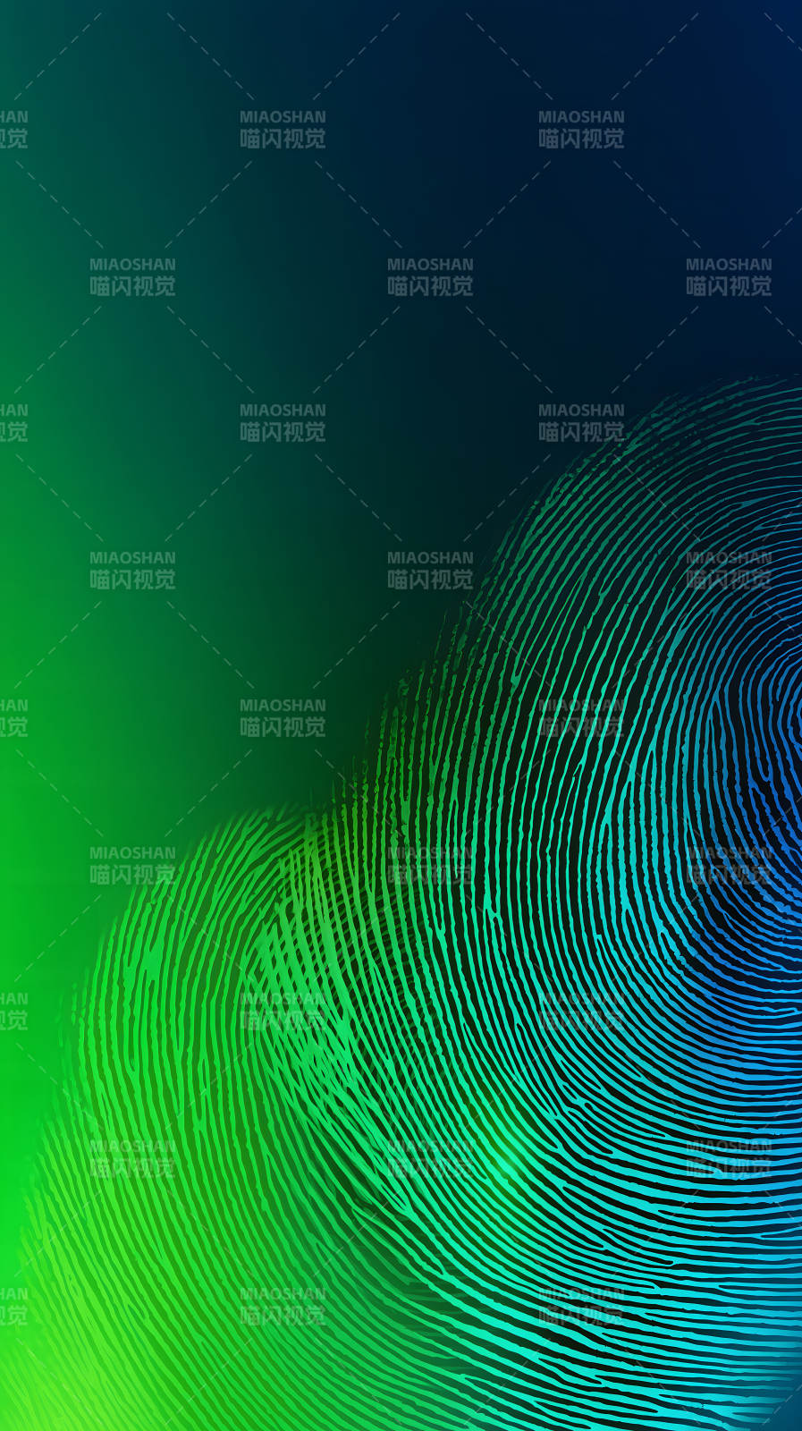 指纹图案渐变背景图片