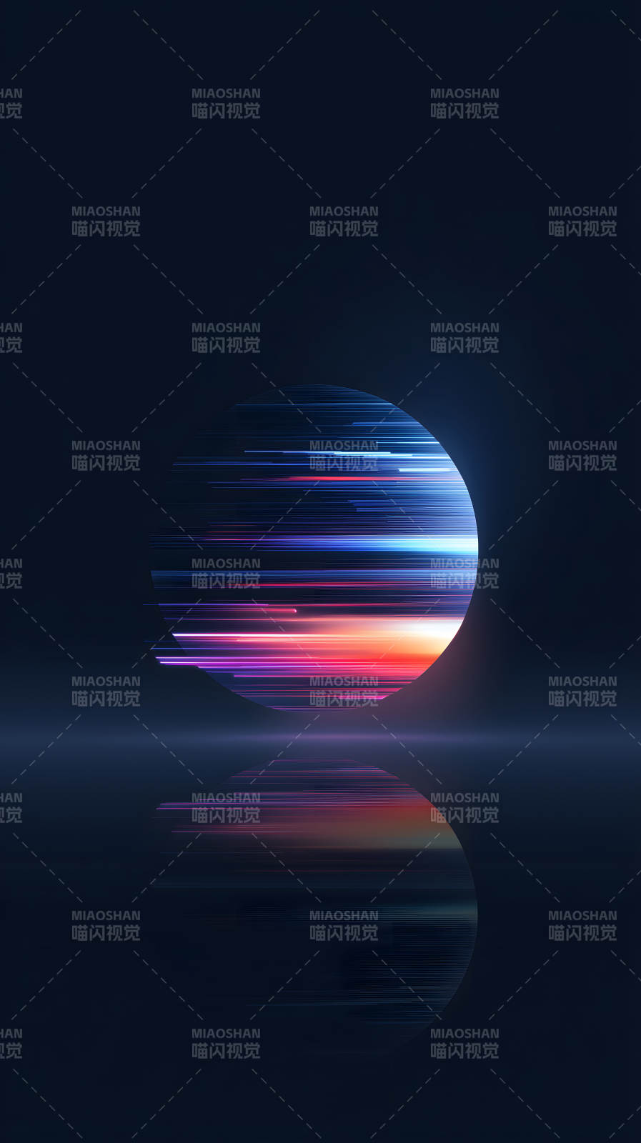 光影星球倒影虚幻梦境图片