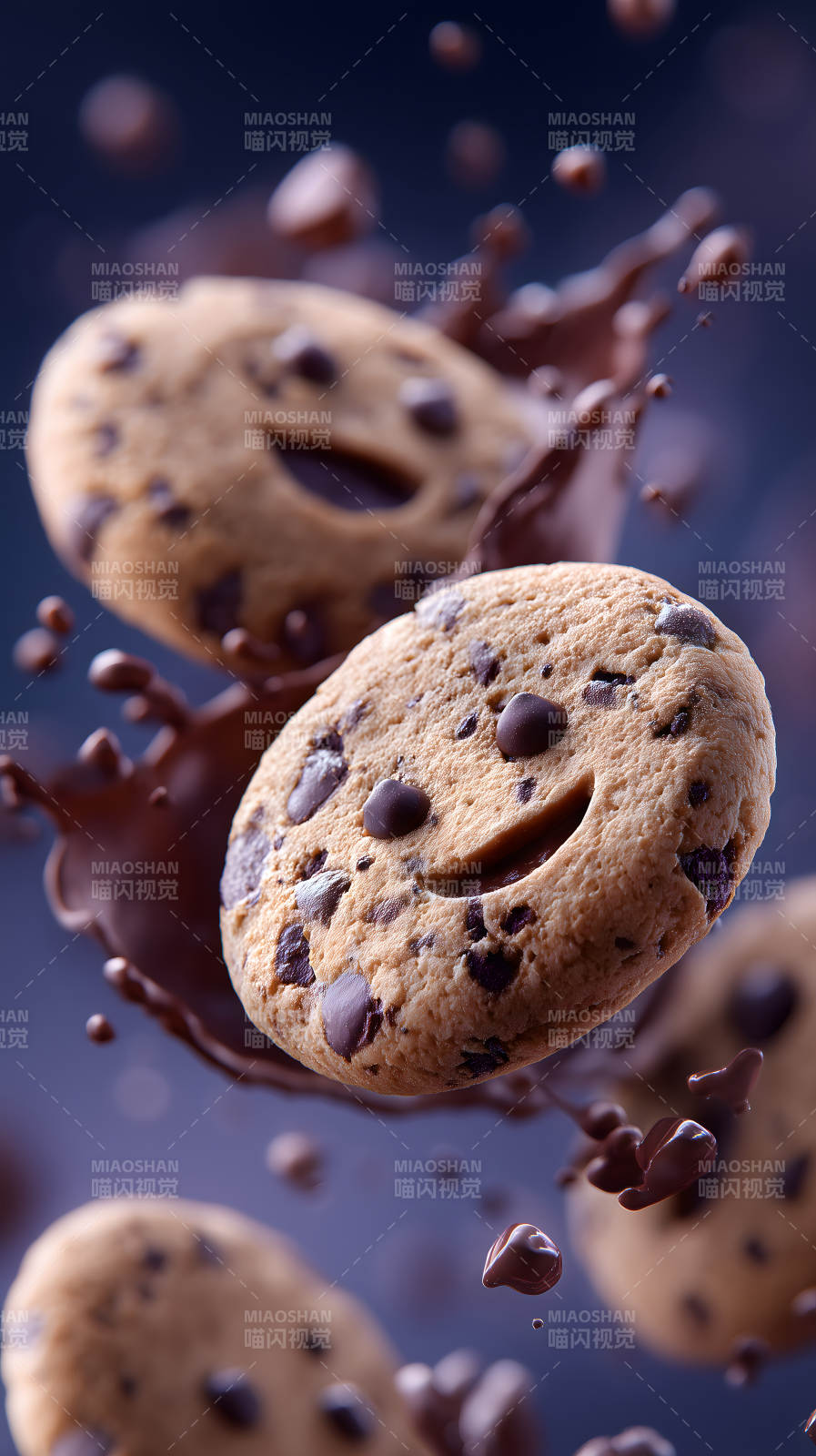 饼干飞溅巧克力图片