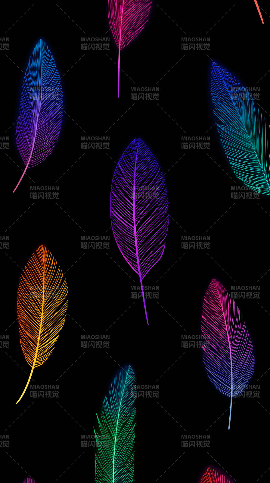 彩色羽毛图案图片