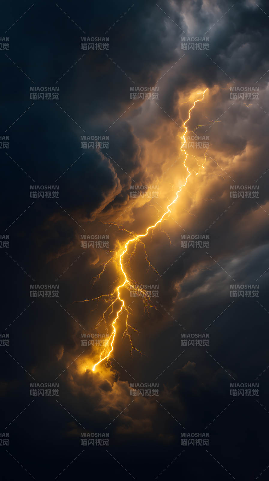 雷电闪耀夜空景象图片