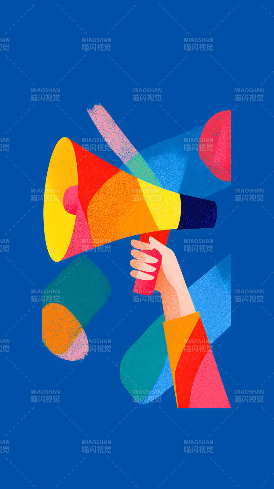 举起喇叭宣告图片