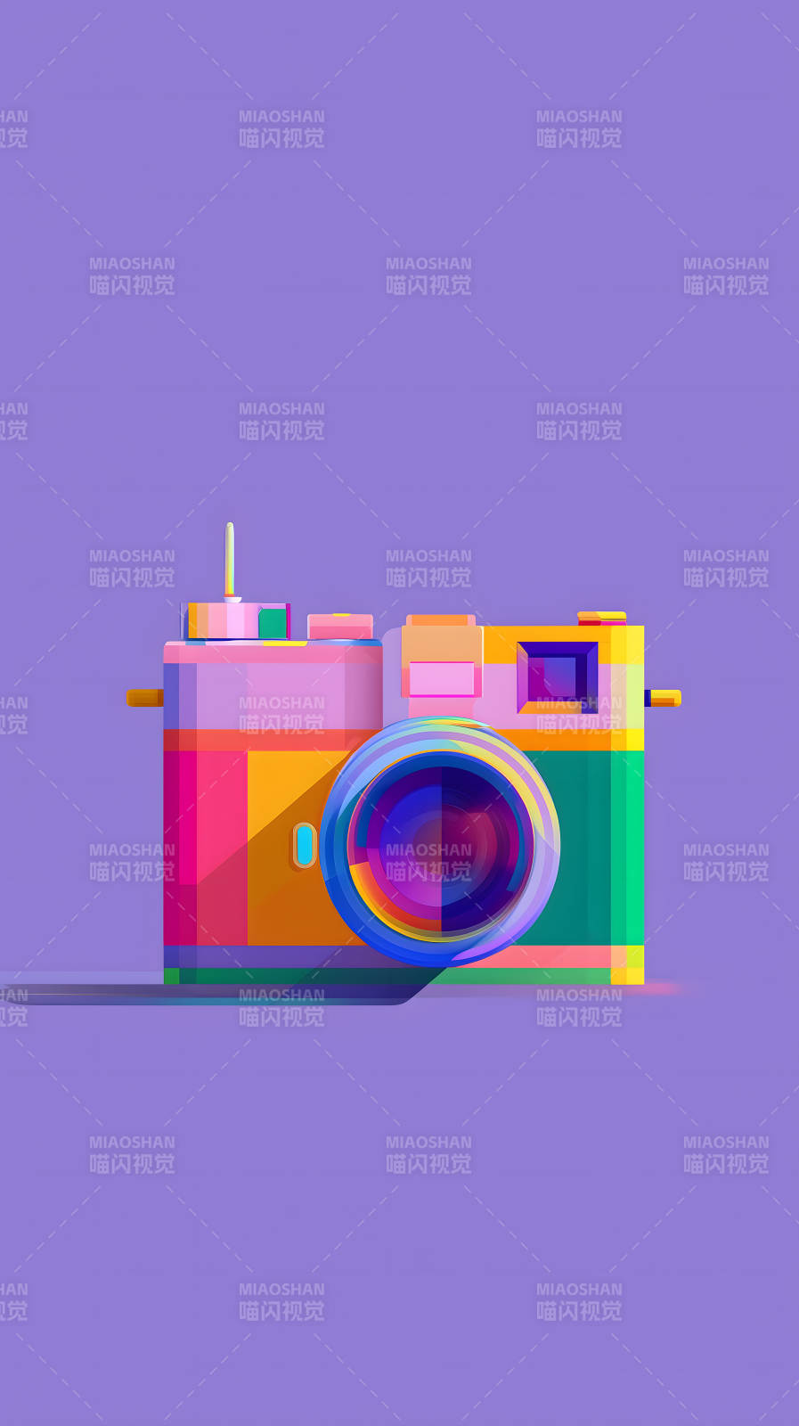 彩色相机简约风格图片