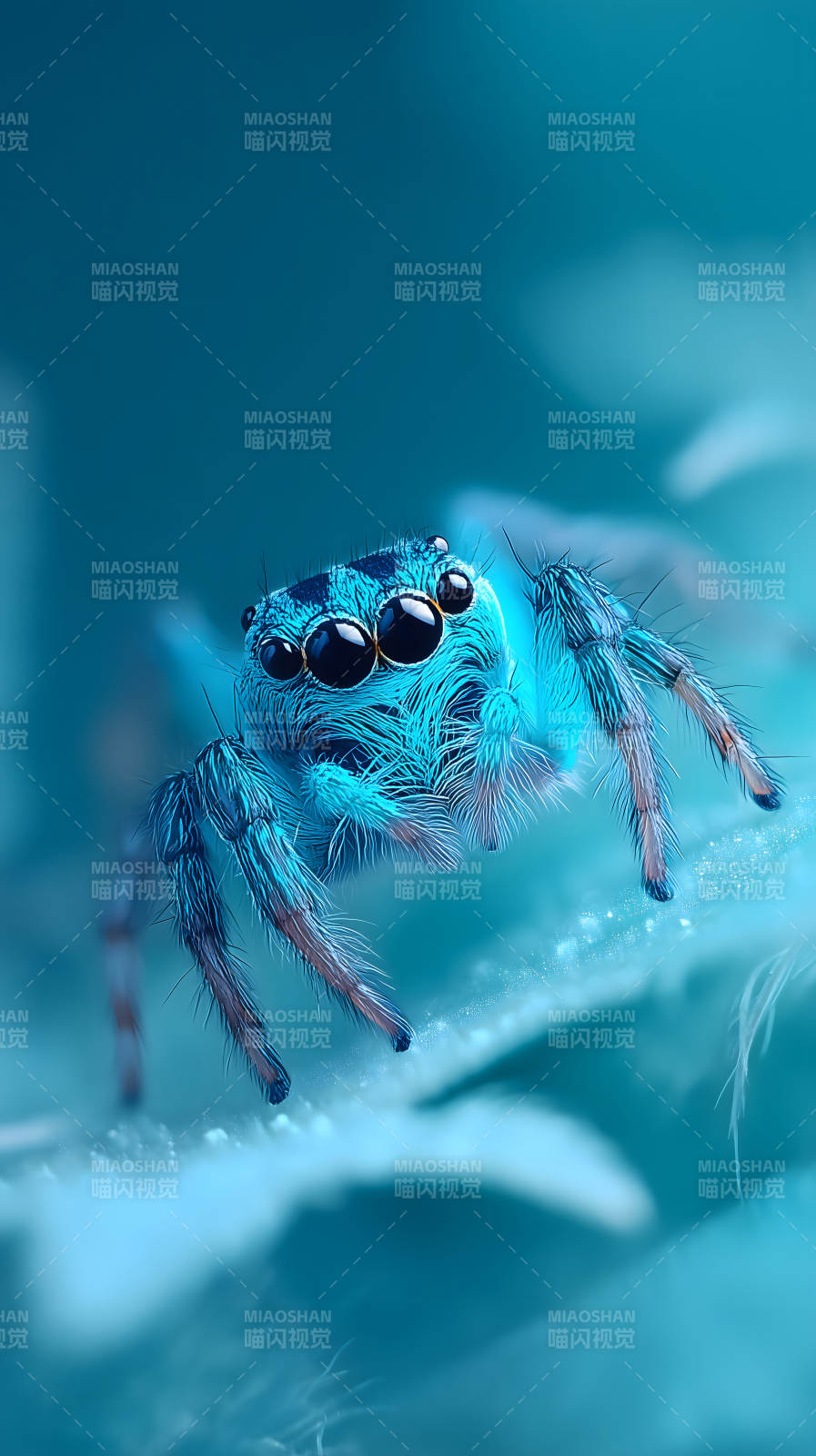 蓝蜘蛛特写镜头图片