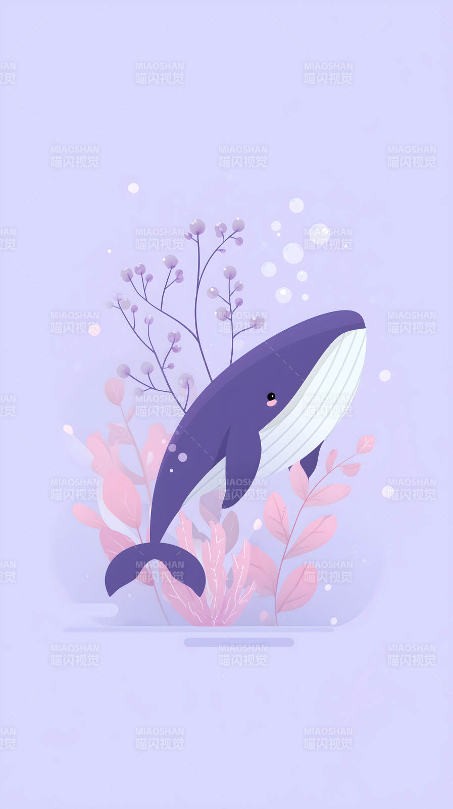 可爱鲸鱼水中畅游图片