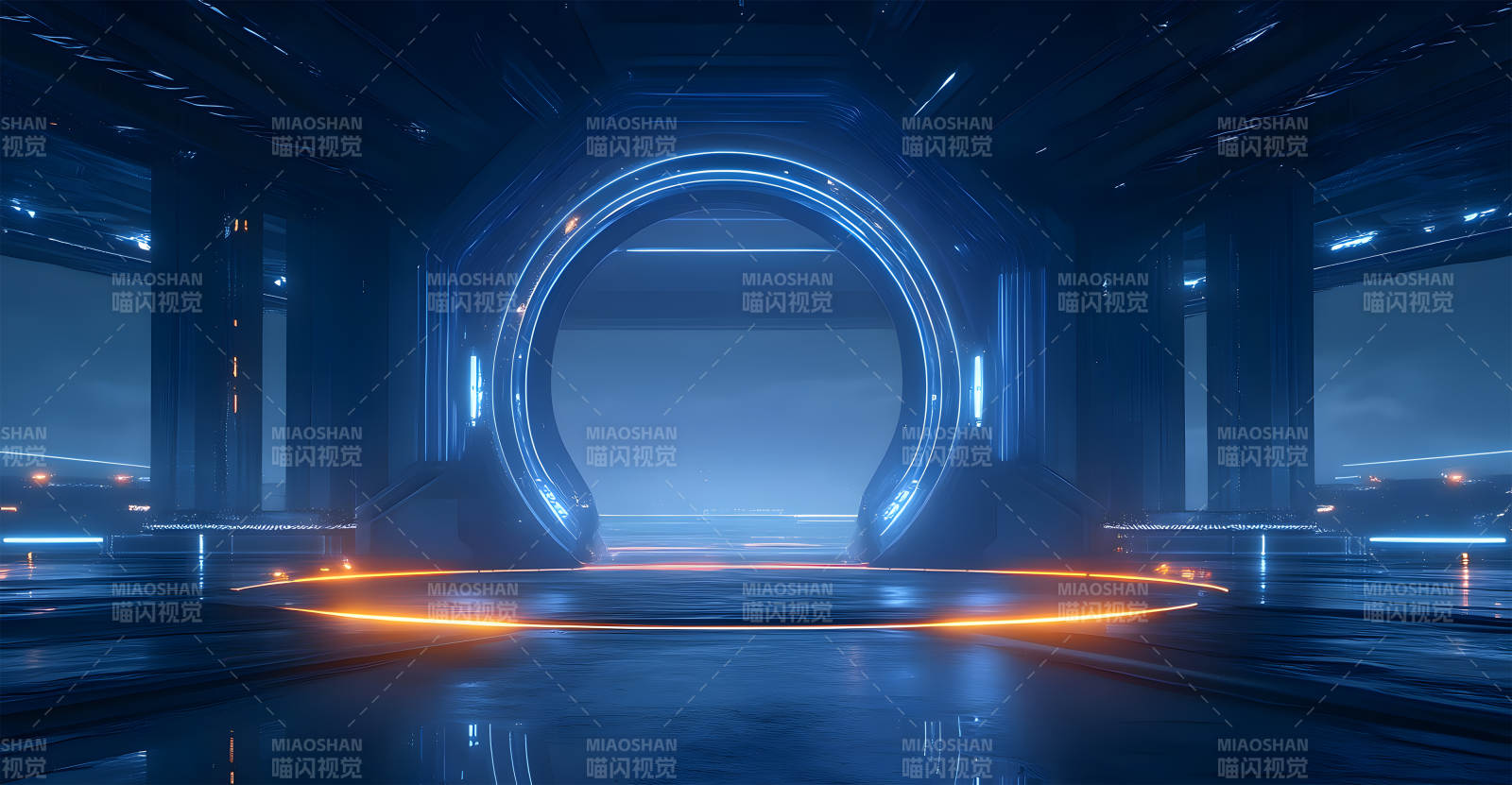 未来科技感十足的场景图片