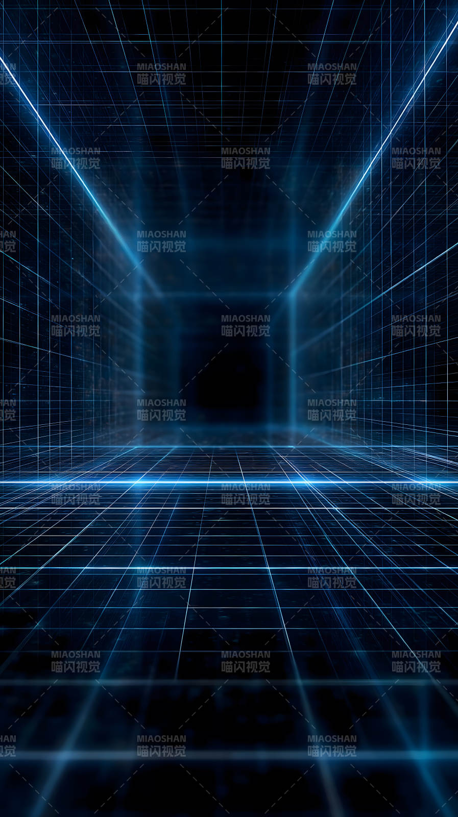 蓝色空间数字科技图片