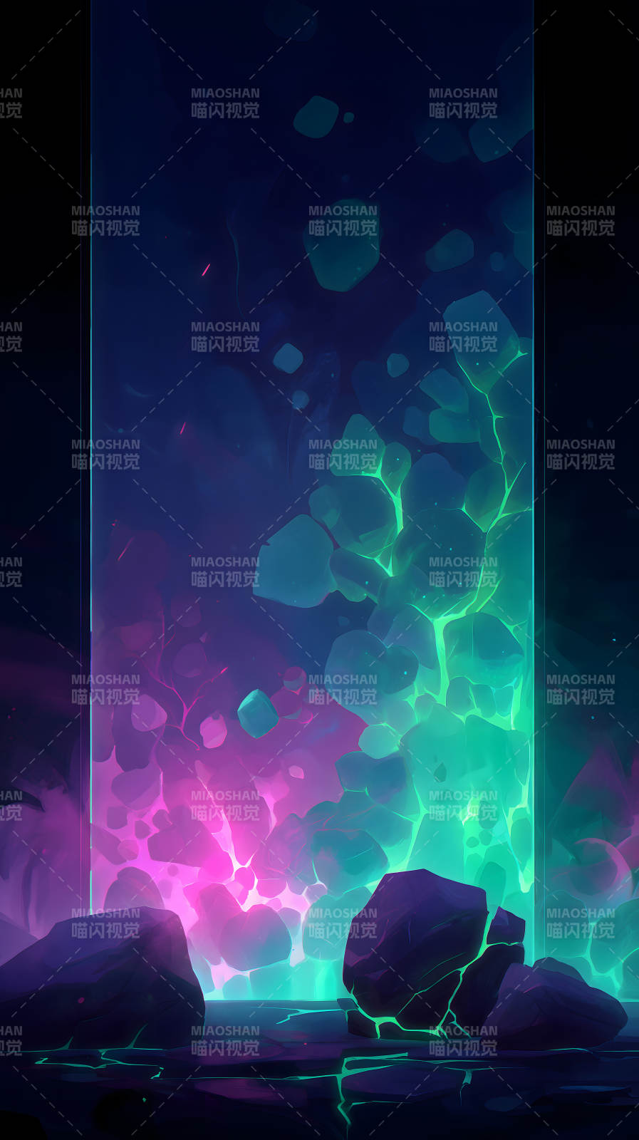 霓虹发光能量空间图片