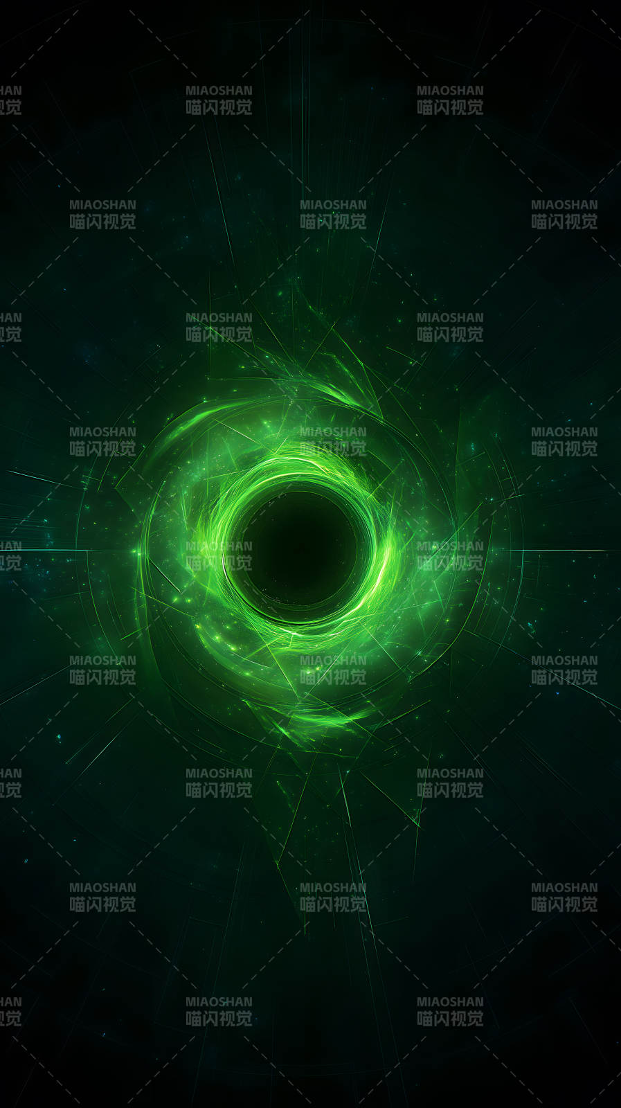 绿光黑洞漩涡图片