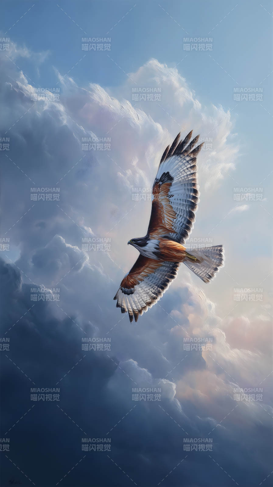 翱翔苍穹的鹰隼图片
