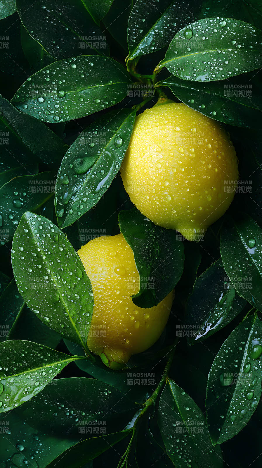 雨中柠檬清新唯美图片